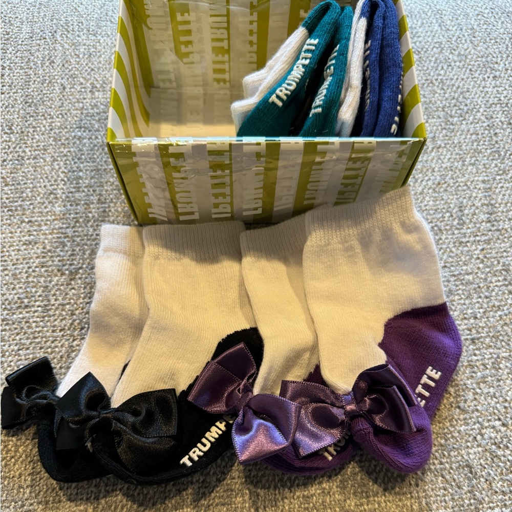 Trumpette Baby Girls Socks (Set of 4) Size 12-24 months